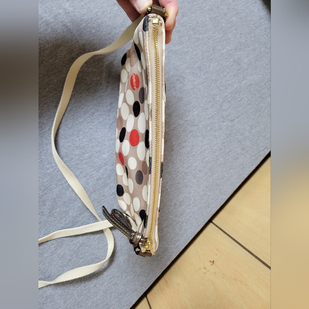 Coach Sateen Poppy Watercolor Dot Crossbody - Picture 6 of 12